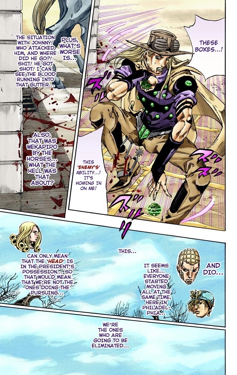 JoJo's Bizarre Adventure Part 7 - Steel Ball Run (Official Colored) Chapter 65 page 27 - Chapter 65: Chocolate Disco Part 2