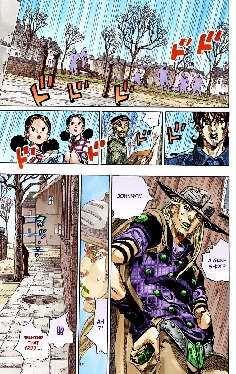 JoJo's Bizarre Adventure Part 7 - Steel Ball Run (Official Colored) Chapter 65 page 4 - Chapter 65: Chocolate Disco Part 2