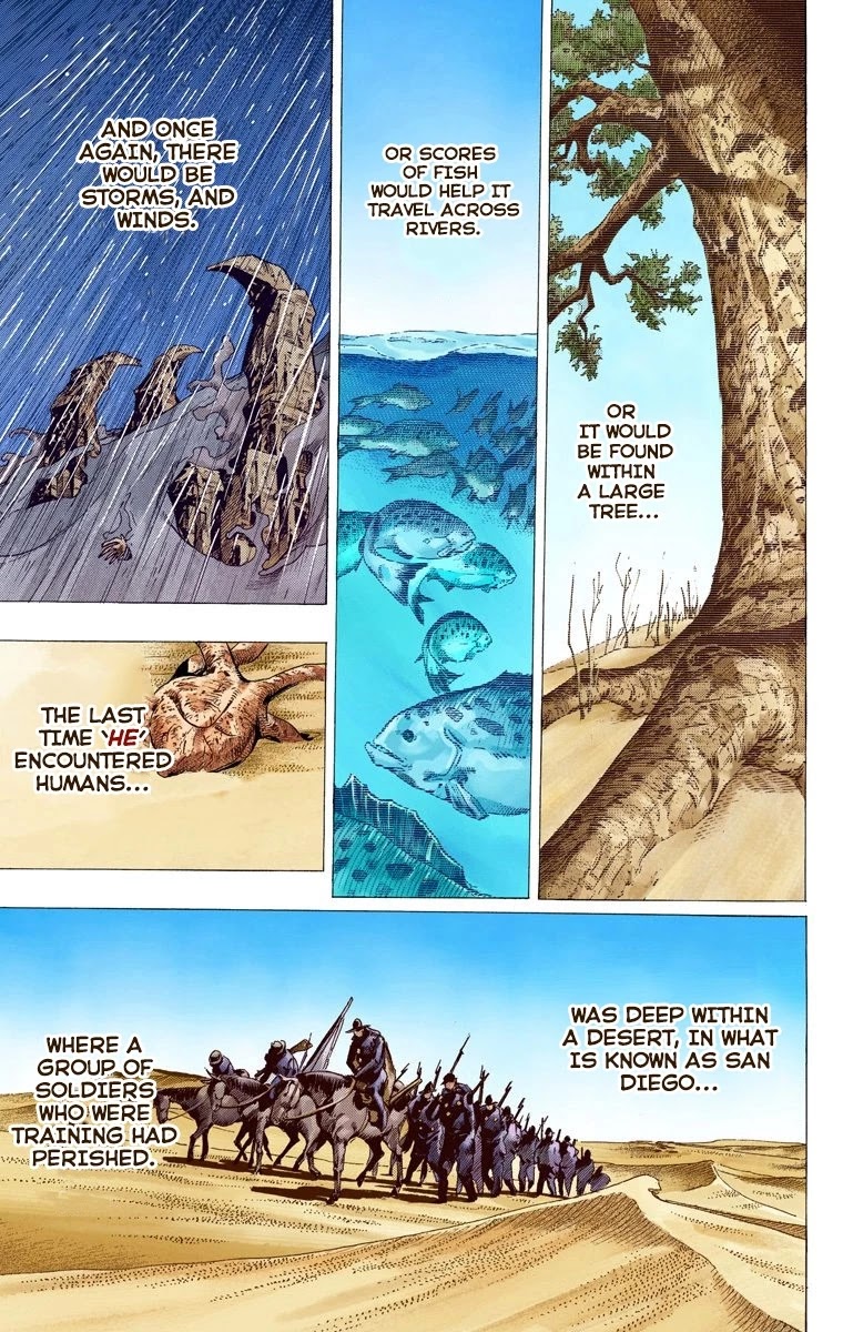 JoJo's Bizarre Adventure Part 7 - Steel Ball Run (Official Colored) Chapter 67 page 12 - Chapter 67: D4C Part 2