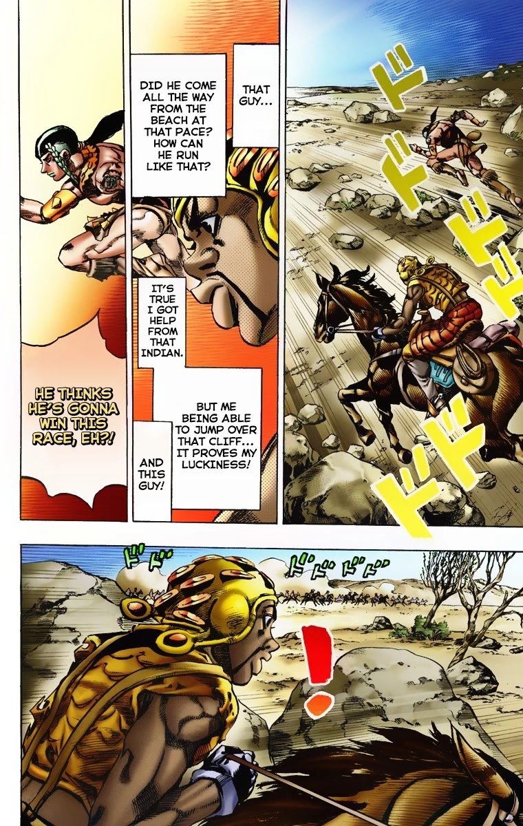 JoJo's Bizarre Adventure Part 7 - Steel Ball Run (Official Colored) Chapter 7 page 13 - Chapter 7: Pocoloco and Sandman