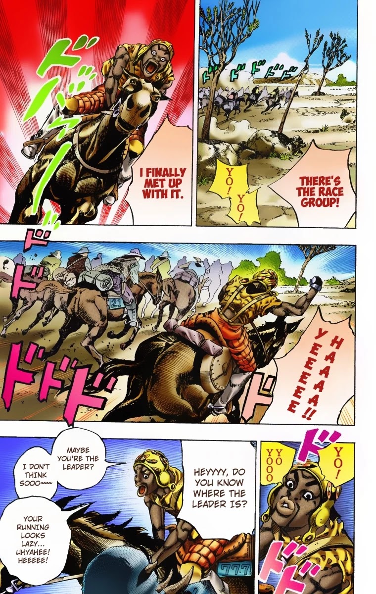 JoJo's Bizarre Adventure Part 7 - Steel Ball Run (Official Colored) Chapter 7 page 14 - Chapter 7: Pocoloco and Sandman