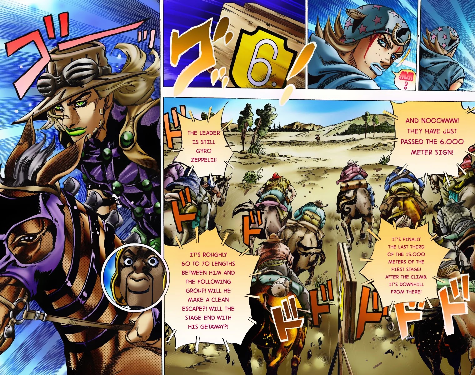JoJo's Bizarre Adventure Part 7 - Steel Ball Run (Official Colored) Chapter 7 page 15 - Chapter 7: Pocoloco and Sandman