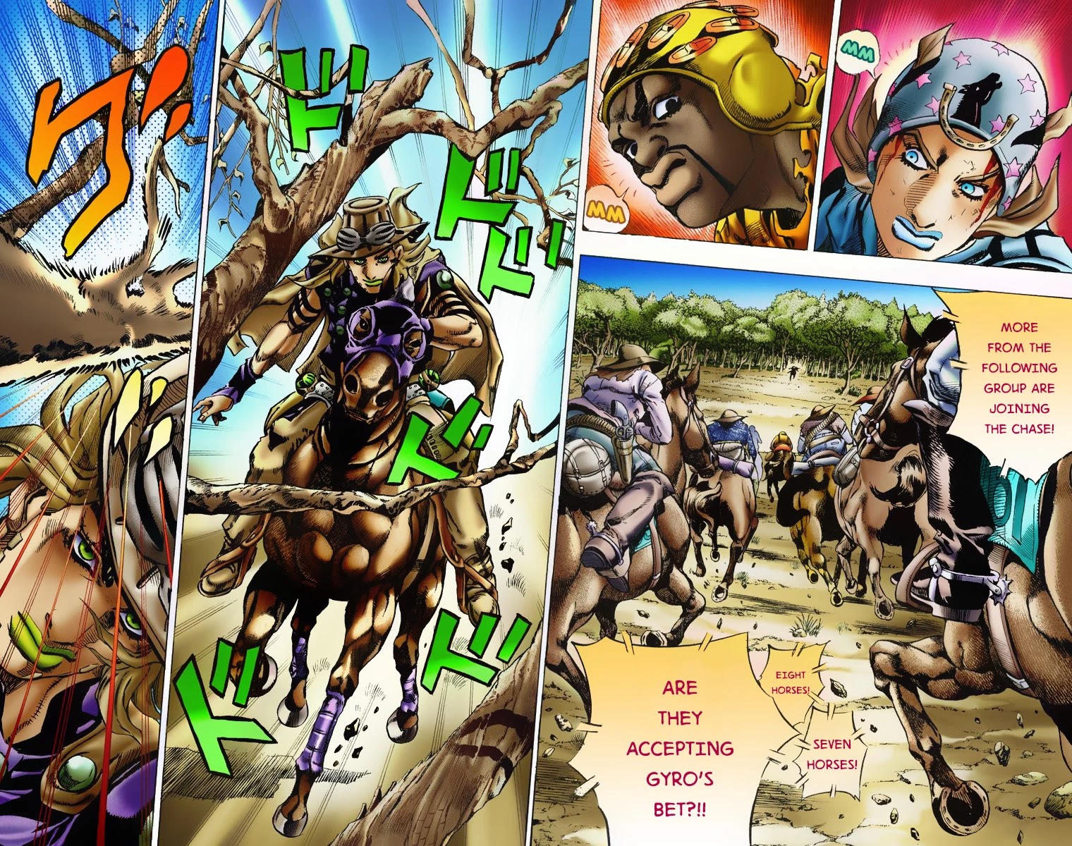 JoJo's Bizarre Adventure Part 7 - Steel Ball Run (Official Colored) Chapter 7 page 22 - Chapter 7: Pocoloco and Sandman