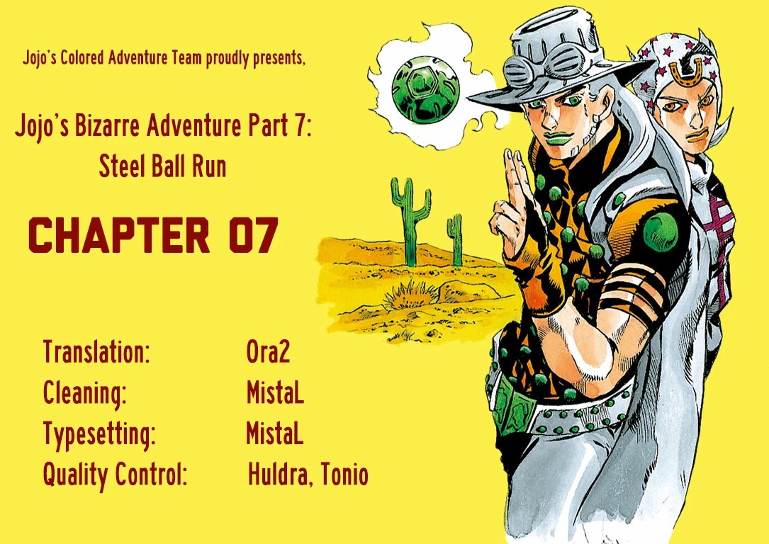 JoJo's Bizarre Adventure Part 7 - Steel Ball Run (Official Colored) Chapter 7 page 25 - Chapter 7: Pocoloco and Sandman