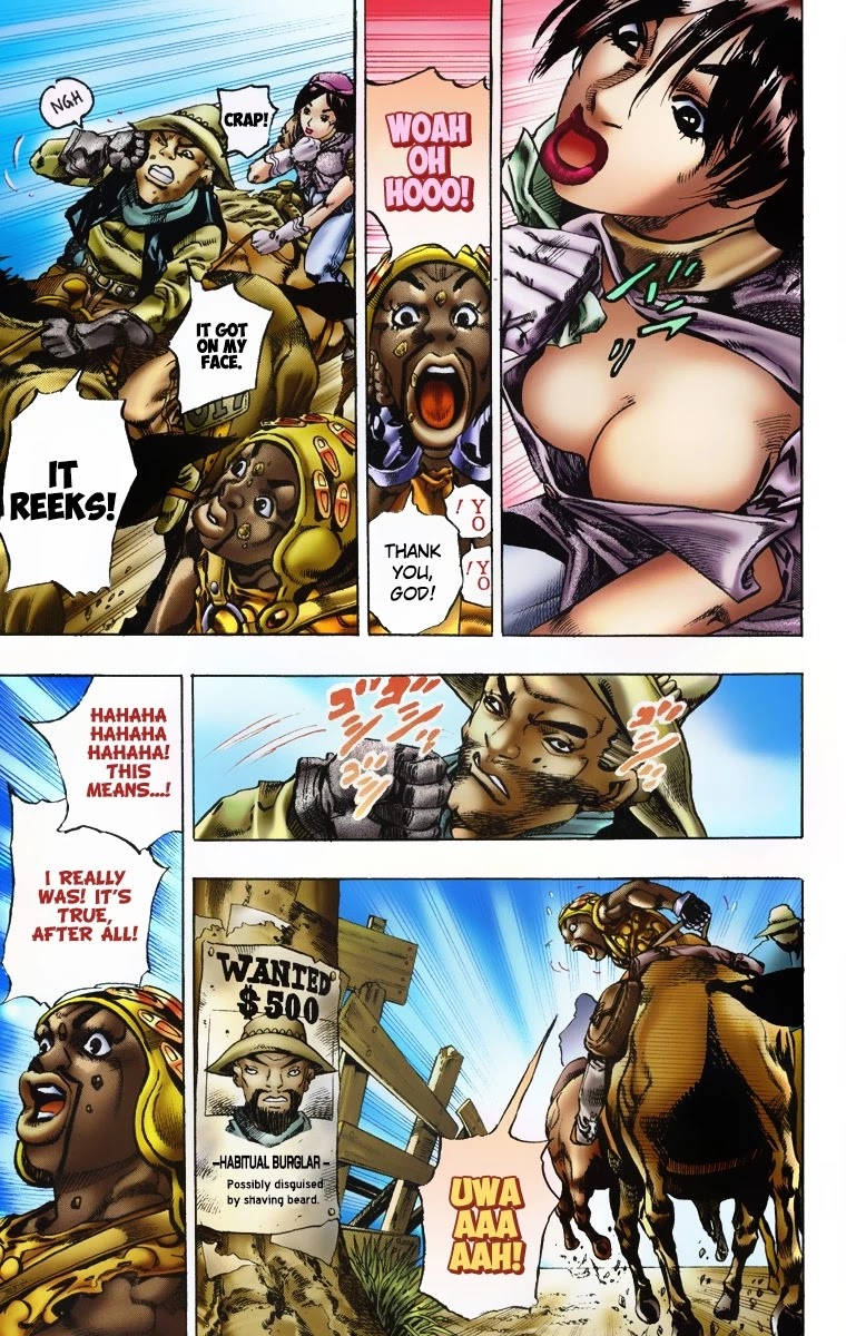 JoJo's Bizarre Adventure Part 7 - Steel Ball Run (Official Colored) Chapter 7 page 5 - Chapter 7: Pocoloco and Sandman