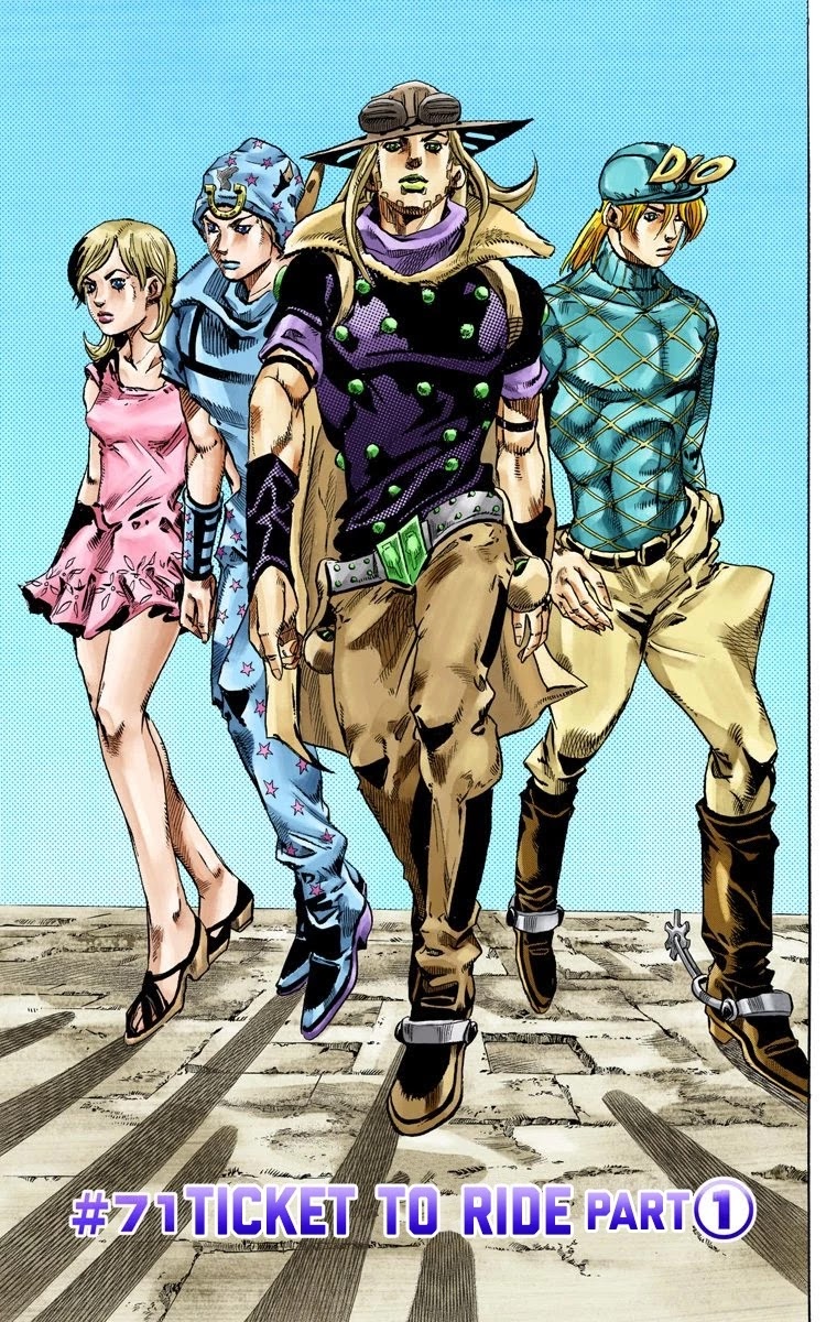 JoJo's Bizarre Adventure Part 7 - Steel Ball Run (Official Colored) Chapter 71 page 2 - Chapter 71: Ticket to Ride Part 1