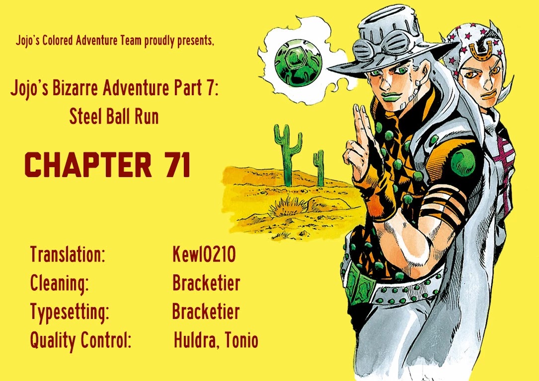 JoJo's Bizarre Adventure Part 7 - Steel Ball Run (Official Colored) Chapter 71 page 26 - Chapter 71: Ticket to Ride Part 1