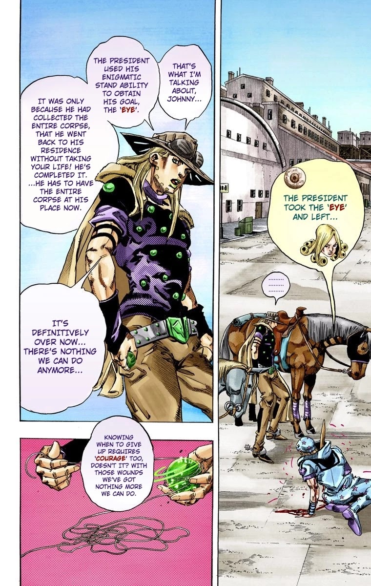 JoJo's Bizarre Adventure Part 7 - Steel Ball Run (Official Colored) Chapter 72 page 12 - Chapter 72: Ticket to Ride Part 2