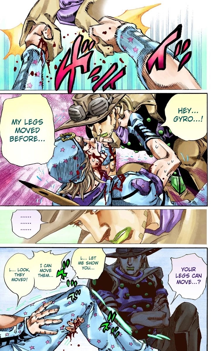 JoJo's Bizarre Adventure Part 7 - Steel Ball Run (Official Colored) Chapter 72 page 13 - Chapter 72: Ticket to Ride Part 2
