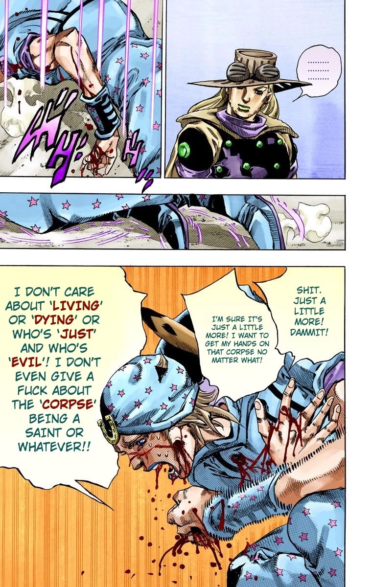 JoJo's Bizarre Adventure Part 7 - Steel Ball Run (Official Colored) Chapter 72 page 15 - Chapter 72: Ticket to Ride Part 2