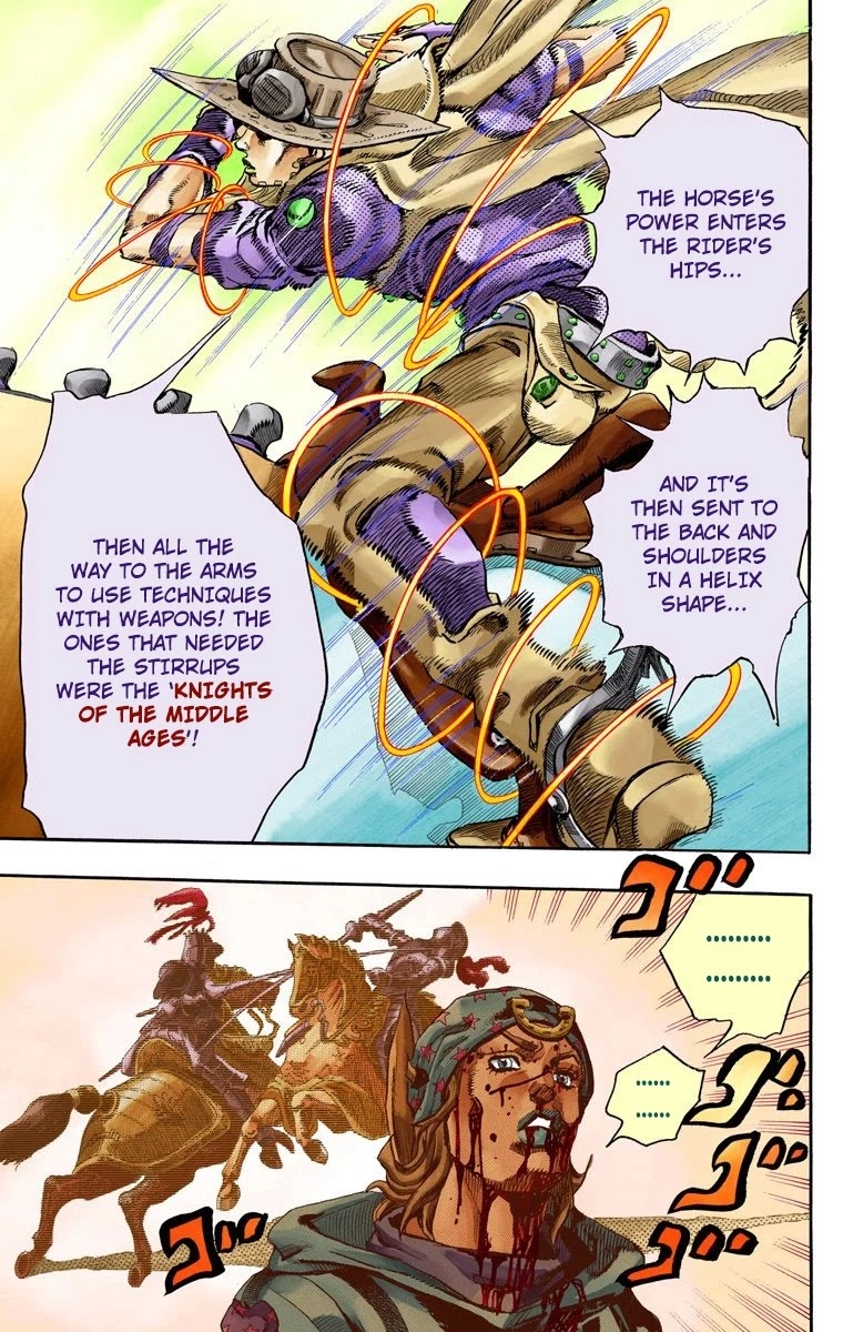 JoJo's Bizarre Adventure Part 7 - Steel Ball Run (Official Colored) Chapter 72 page 19 - Chapter 72: Ticket to Ride Part 2