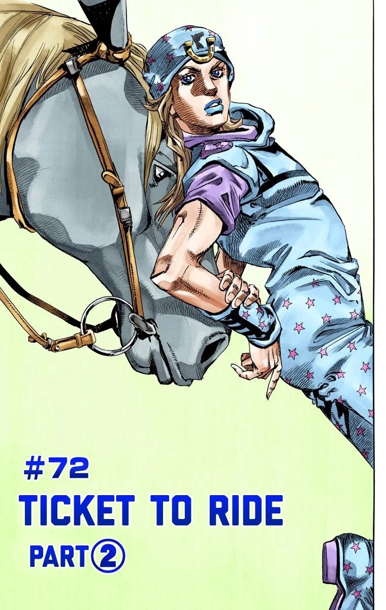 JoJo's Bizarre Adventure Part 7 - Steel Ball Run (Official Colored) Chapter 72 page 2 - Chapter 72: Ticket to Ride Part 2