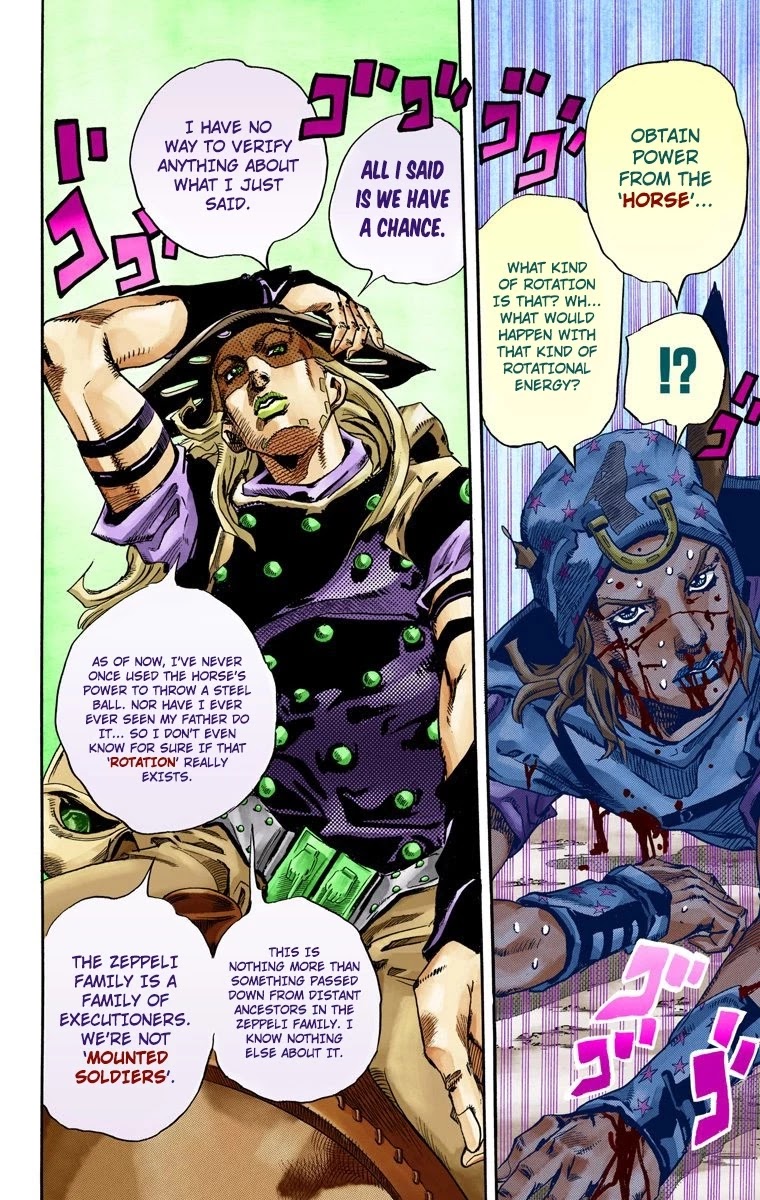 JoJo's Bizarre Adventure Part 7 - Steel Ball Run (Official Colored) Chapter 72 page 21 - Chapter 72: Ticket to Ride Part 2
