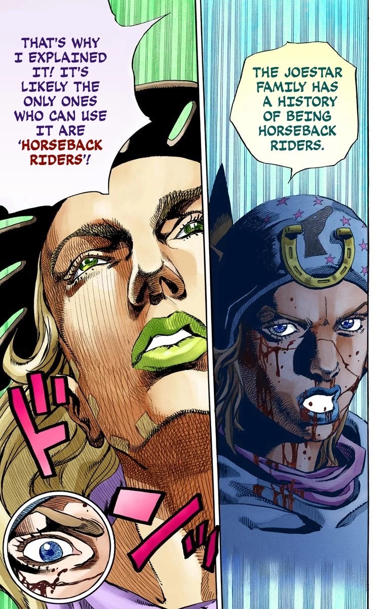 JoJo's Bizarre Adventure Part 7 - Steel Ball Run (Official Colored) Chapter 72 page 22 - Chapter 72: Ticket to Ride Part 2