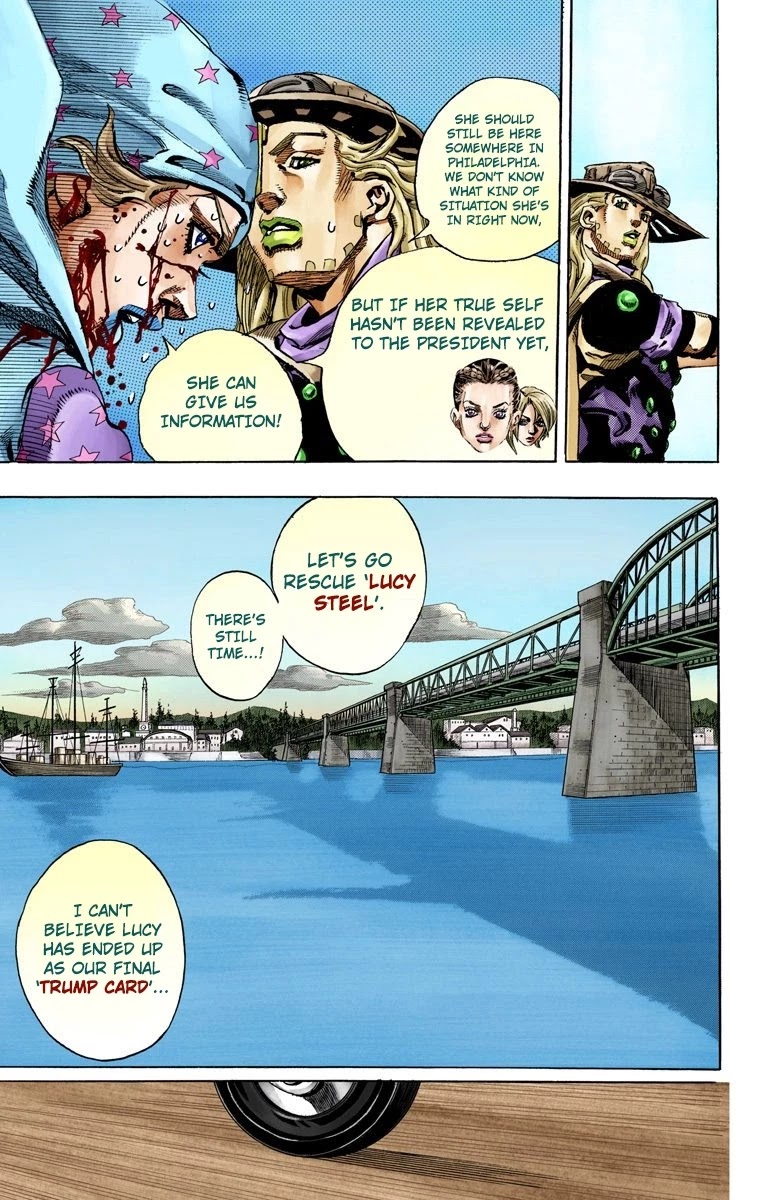 JoJo's Bizarre Adventure Part 7 - Steel Ball Run (Official Colored) Chapter 72 page 24 - Chapter 72: Ticket to Ride Part 2