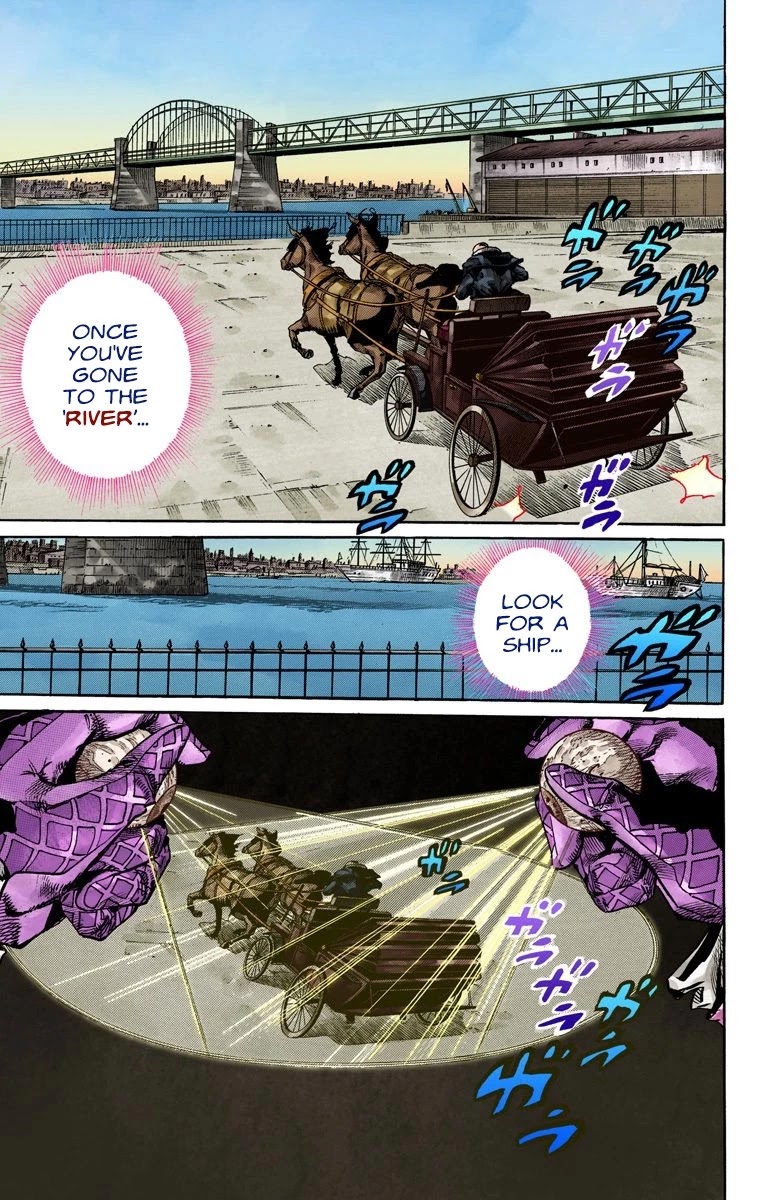 JoJo's Bizarre Adventure Part 7 - Steel Ball Run (Official Colored) Chapter 72 page 40 - Chapter 72: Ticket to Ride Part 2