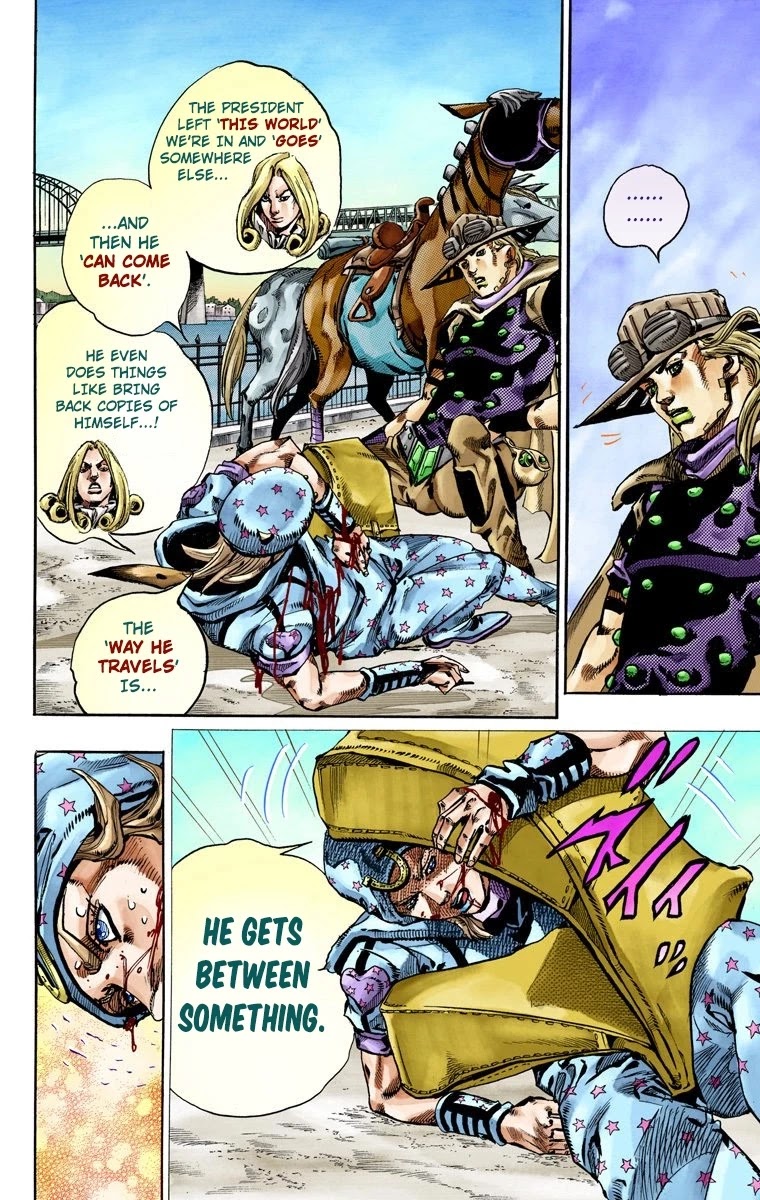 JoJo's Bizarre Adventure Part 7 - Steel Ball Run (Official Colored) Chapter 72 page 8 - Chapter 72: Ticket to Ride Part 2