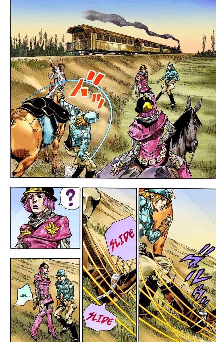 JoJo's Bizarre Adventure Part 7 - Steel Ball Run (Official Colored) Chapter 74 page 27 - Chapter 74: D4C Part 7