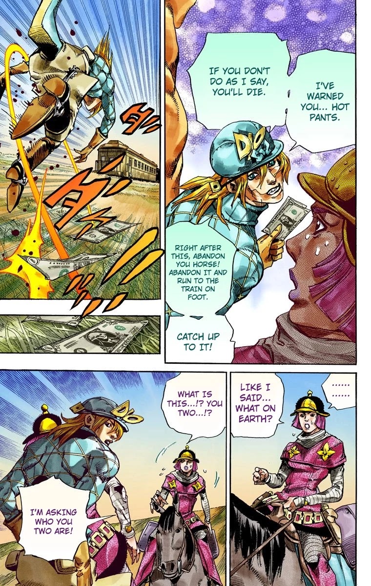 JoJo's Bizarre Adventure Part 7 - Steel Ball Run (Official Colored) Chapter 74 page 28 - Chapter 74: D4C Part 7