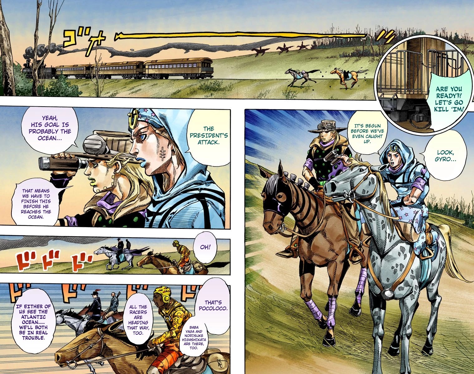 JoJo's Bizarre Adventure Part 7 - Steel Ball Run (Official Colored) Chapter 74 page 47 - Chapter 74: D4C Part 7