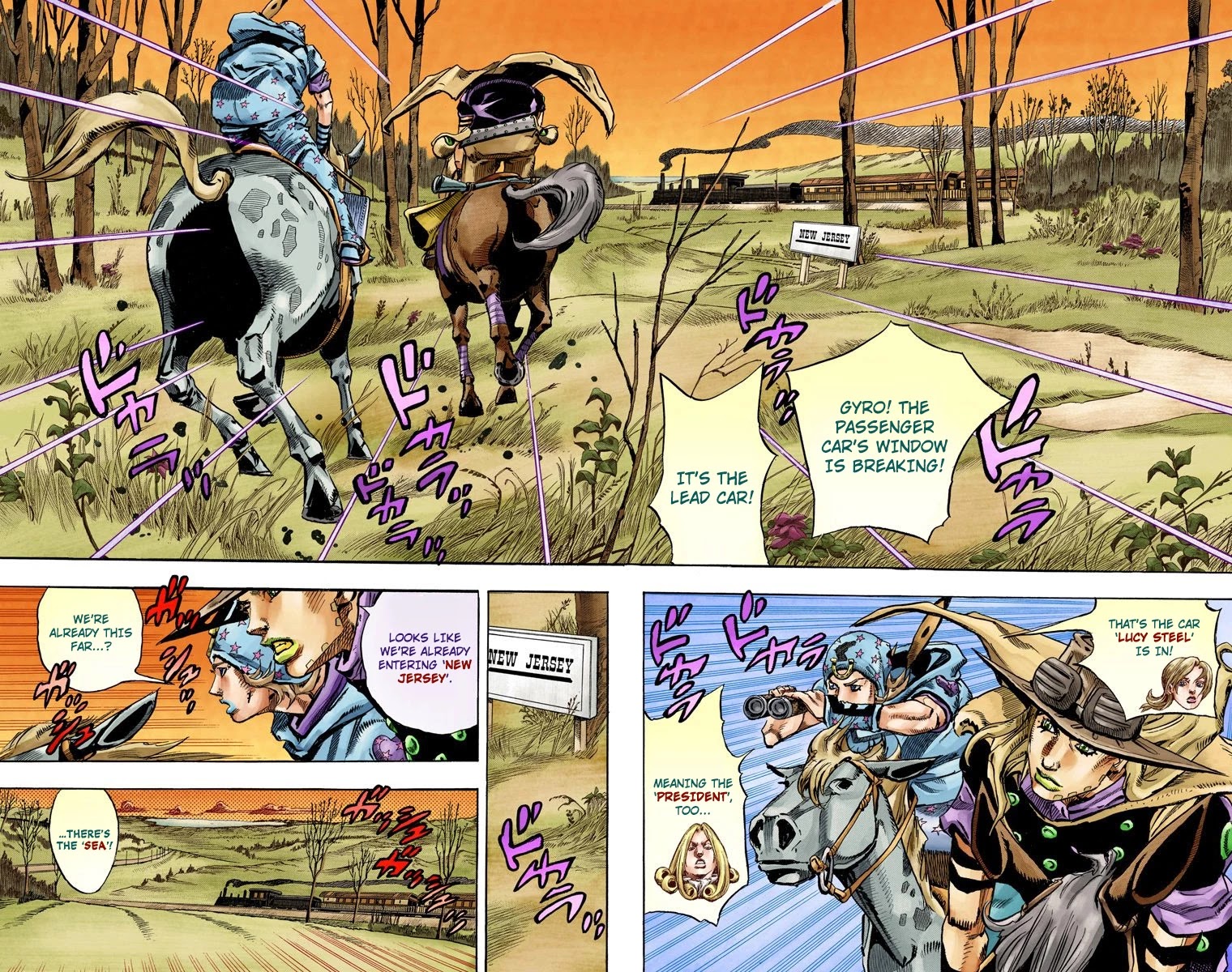 JoJo's Bizarre Adventure Part 7 - Steel Ball Run (Official Colored) Chapter 77 page 10 - Chapter 77: D4C Part 10
