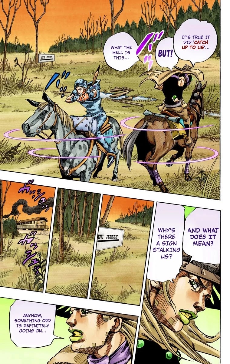 JoJo's Bizarre Adventure Part 7 - Steel Ball Run (Official Colored) Chapter 77 page 17 - Chapter 77: D4C Part 10