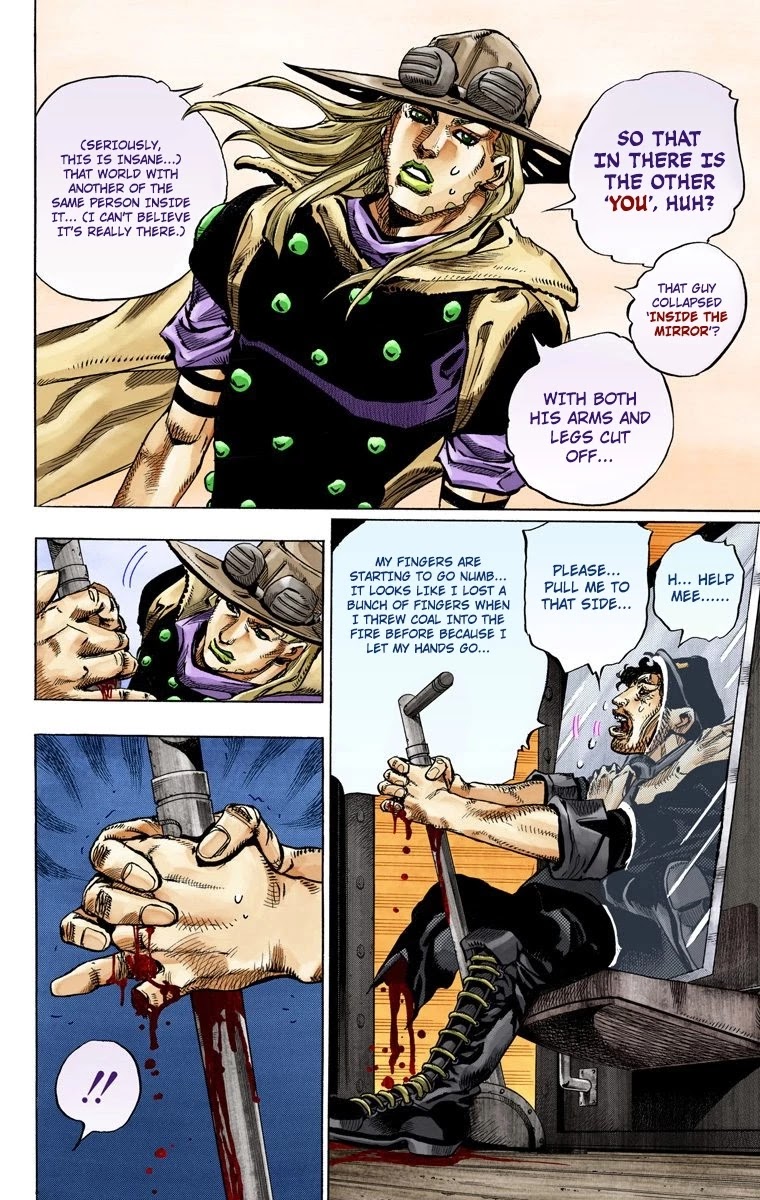 JoJo's Bizarre Adventure Part 7 - Steel Ball Run (Official Colored) Chapter 78 page 19 - Chapter 78: D4C Part 11 -Love Train-