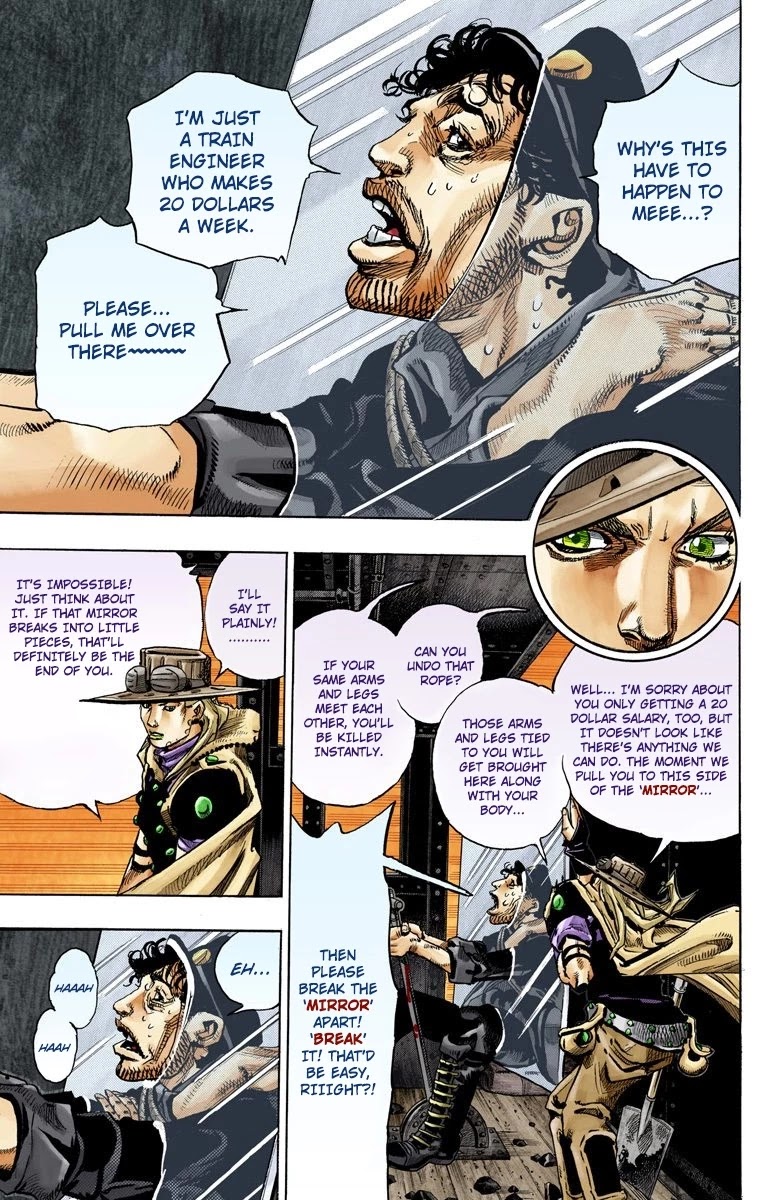 JoJo's Bizarre Adventure Part 7 - Steel Ball Run (Official Colored) Chapter 78 page 20 - Chapter 78: D4C Part 11 -Love Train-