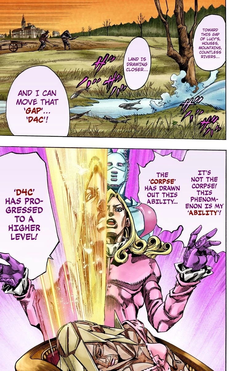 JoJo's Bizarre Adventure Part 7 - Steel Ball Run (Official Colored) Chapter 78 page 8 - Chapter 78: D4C Part 11 -Love Train-