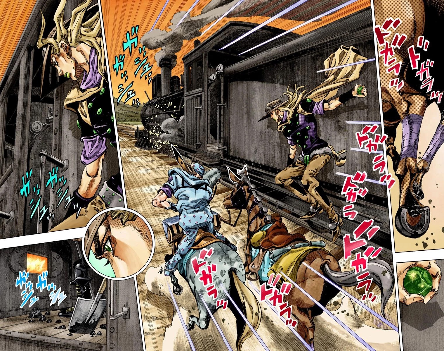 JoJo's Bizarre Adventure Part 7 - Steel Ball Run (Official Colored) Chapter 78 page 9 - Chapter 78: D4C Part 11 -Love Train-