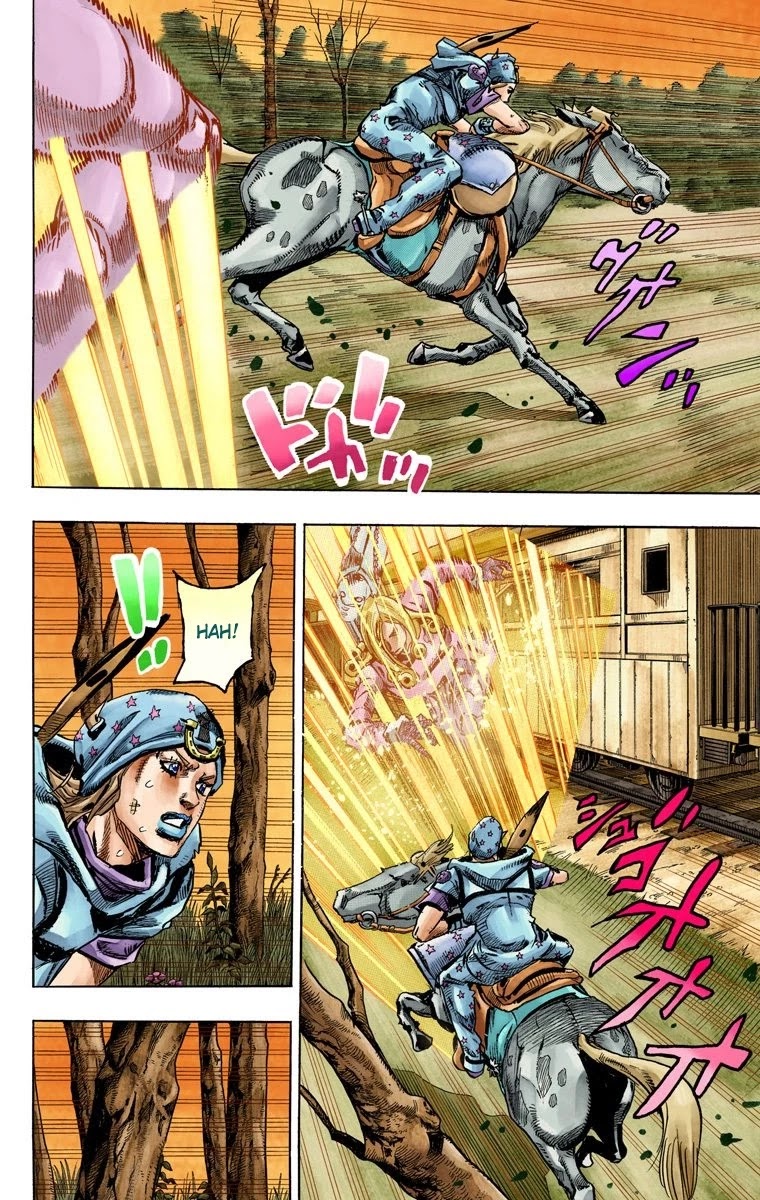 JoJo's Bizarre Adventure Part 7 - Steel Ball Run (Official Colored) Chapter 79 page 12 - Chapter 79: D4C Part 12 -Love Train-