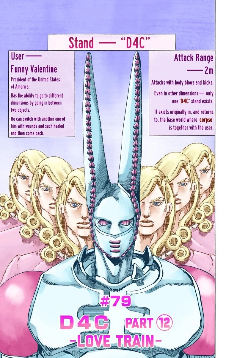 JoJo's Bizarre Adventure Part 7 - Steel Ball Run (Official Colored) Chapter 79 page 2 - Chapter 79: D4C Part 12 -Love Train-