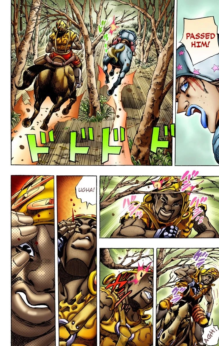JoJo's Bizarre Adventure Part 7 - Steel Ball Run (Official Colored) Chapter 8 page 10 - Chapter 8: Crossing the Forest