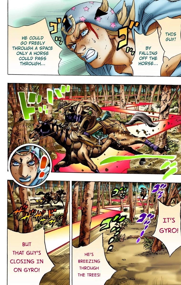 JoJo's Bizarre Adventure Part 7 - Steel Ball Run (Official Colored) Chapter 8 page 17 - Chapter 8: Crossing the Forest