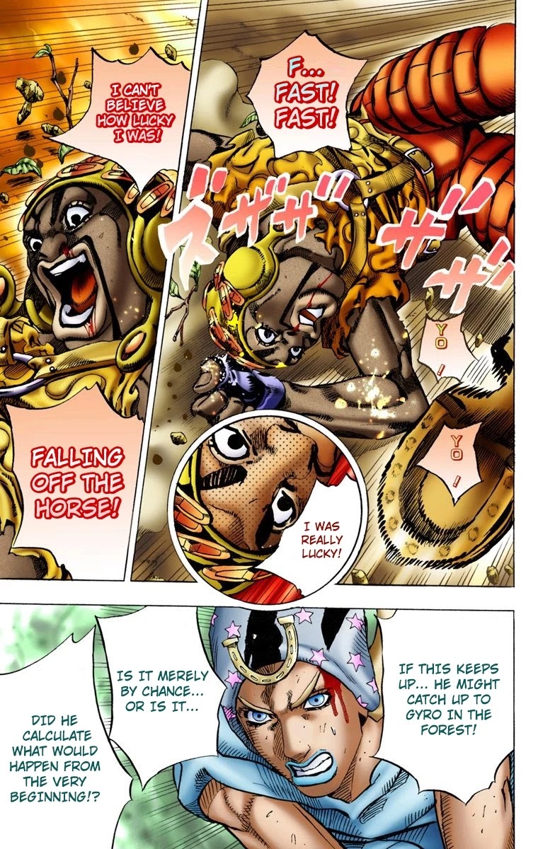 JoJo's Bizarre Adventure Part 7 - Steel Ball Run (Official Colored) Chapter 8 page 18 - Chapter 8: Crossing the Forest