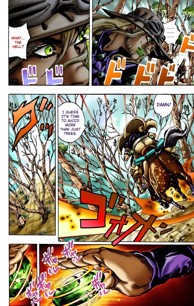 JoJo's Bizarre Adventure Part 7 - Steel Ball Run (Official Colored) Chapter 8 page 19 - Chapter 8: Crossing the Forest