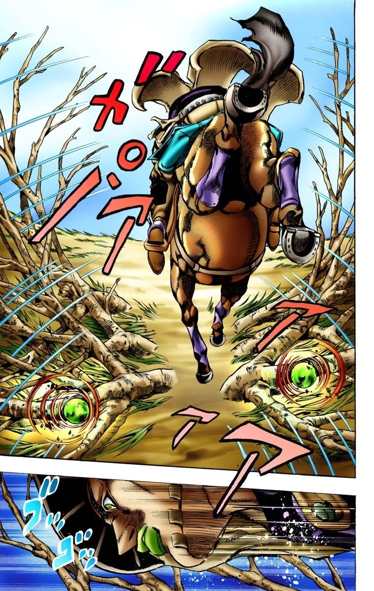 JoJo's Bizarre Adventure Part 7 - Steel Ball Run (Official Colored) Chapter 8 page 22 - Chapter 8: Crossing the Forest