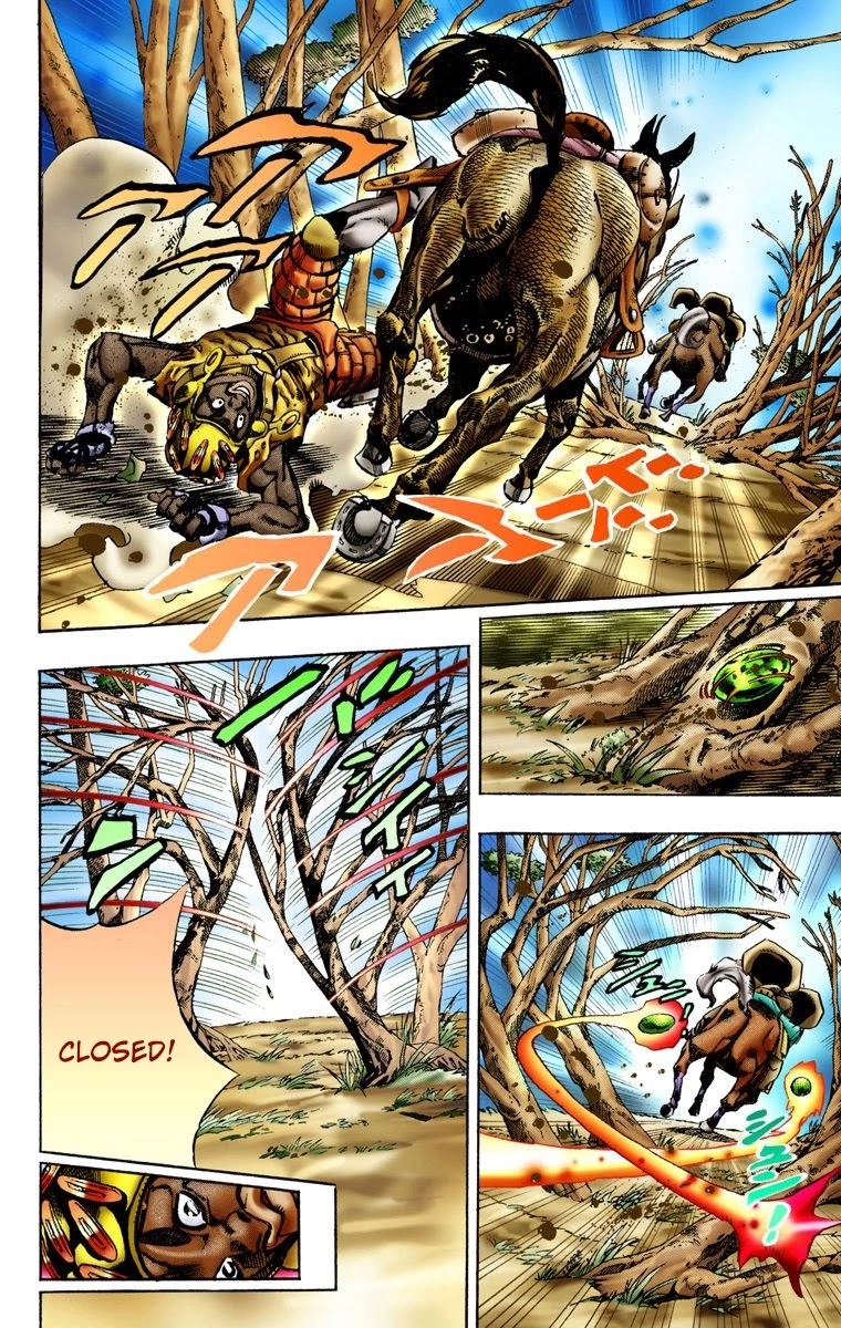 JoJo's Bizarre Adventure Part 7 - Steel Ball Run (Official Colored) Chapter 8 page 23 - Chapter 8: Crossing the Forest