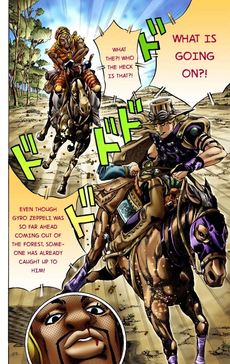 JoJo's Bizarre Adventure Part 7 - Steel Ball Run (Official Colored) Chapter 8 page 26 - Chapter 8: Crossing the Forest