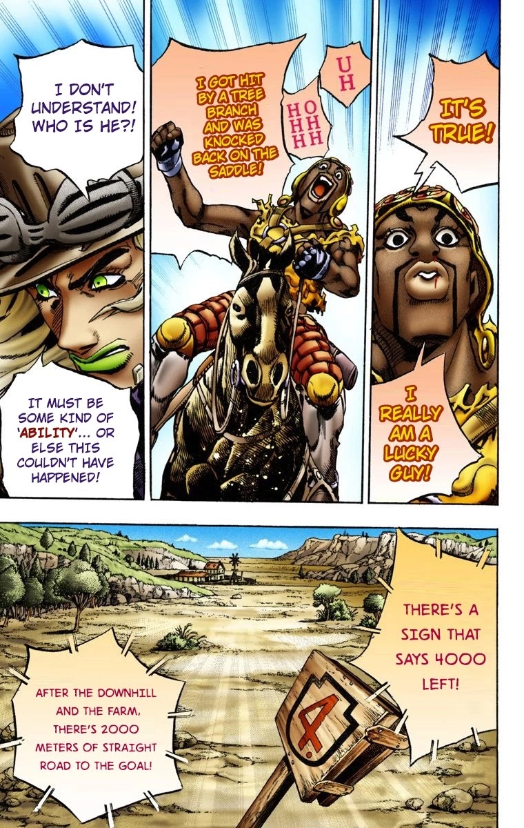 JoJo's Bizarre Adventure Part 7 - Steel Ball Run (Official Colored) Chapter 8 page 27 - Chapter 8: Crossing the Forest