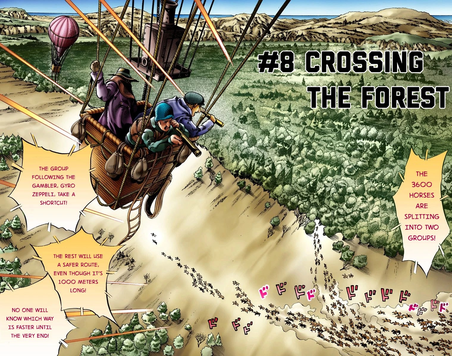 JoJo's Bizarre Adventure Part 7 - Steel Ball Run (Official Colored) Chapter 8 page 3 - Chapter 8: Crossing the Forest
