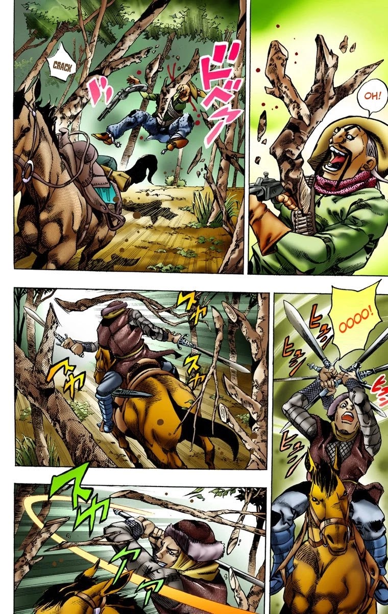 JoJo's Bizarre Adventure Part 7 - Steel Ball Run (Official Colored) Chapter 8 page 5 - Chapter 8: Crossing the Forest