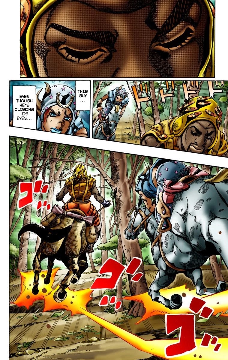 JoJo's Bizarre Adventure Part 7 - Steel Ball Run (Official Colored) Chapter 8 page 7 - Chapter 8: Crossing the Forest