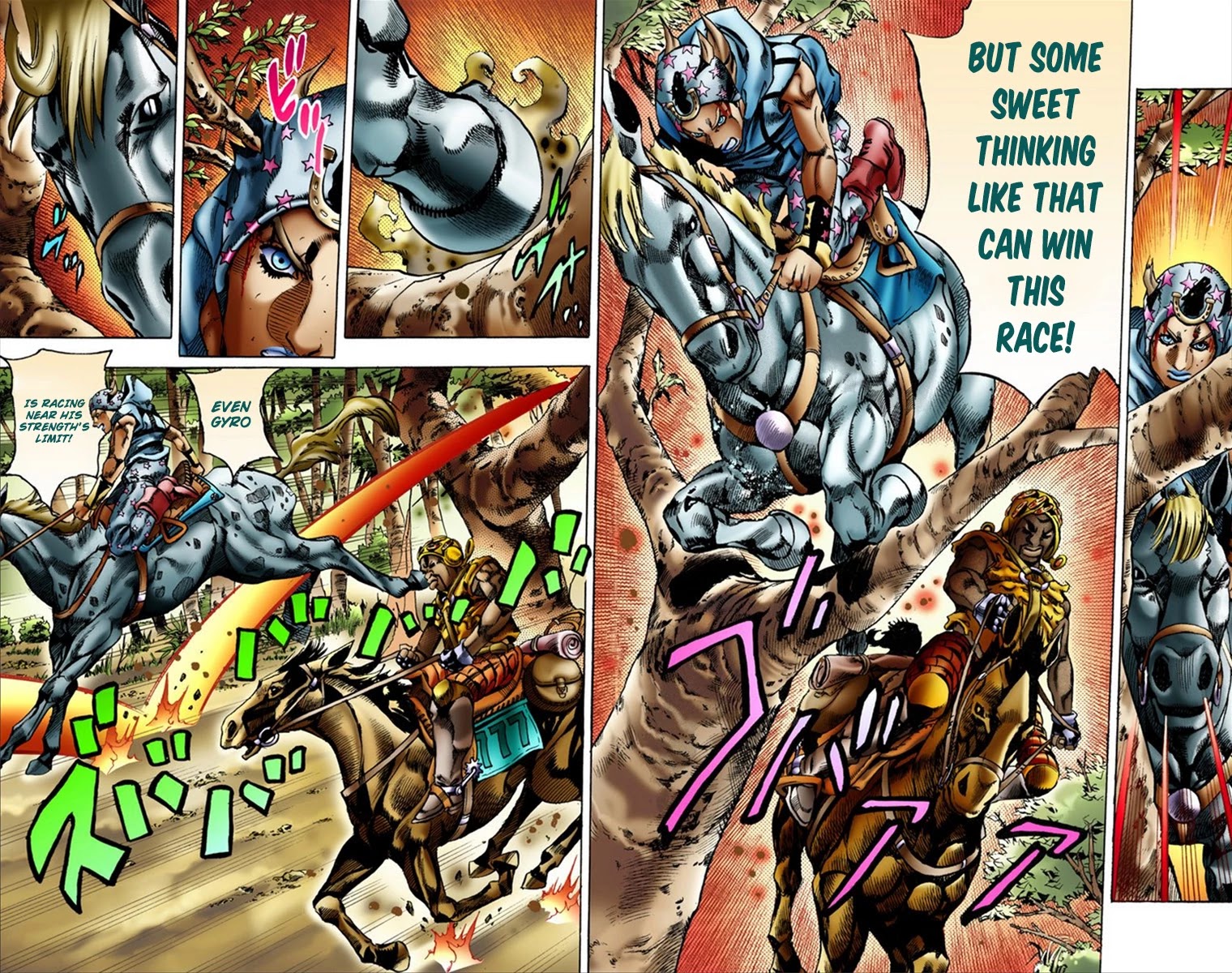 JoJo's Bizarre Adventure Part 7 - Steel Ball Run (Official Colored) Chapter 8 page 9 - Chapter 8: Crossing the Forest