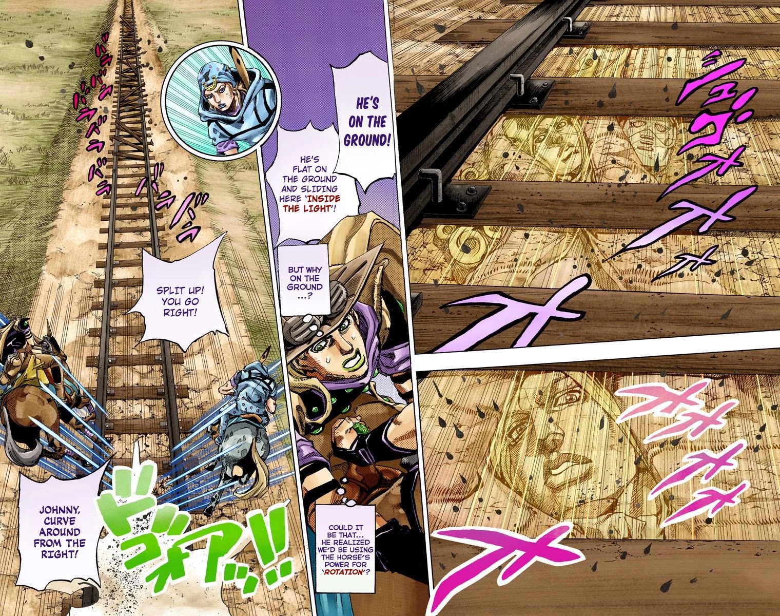 JoJo's Bizarre Adventure Part 7 - Steel Ball Run (Official Colored) Chapter 80 page 17 - Chapter 80: D4C Part 13 -Love Train-