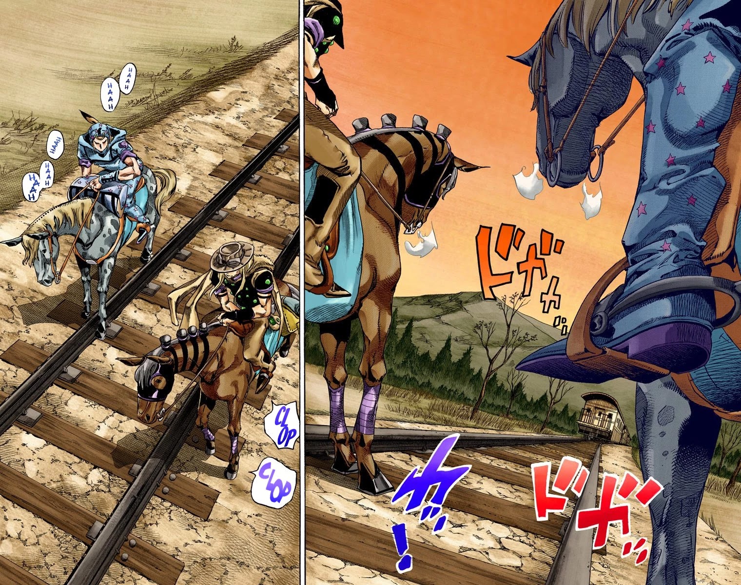 JoJo's Bizarre Adventure Part 7 - Steel Ball Run (Official Colored) Chapter 80 page 3 - Chapter 80: D4C Part 13 -Love Train-