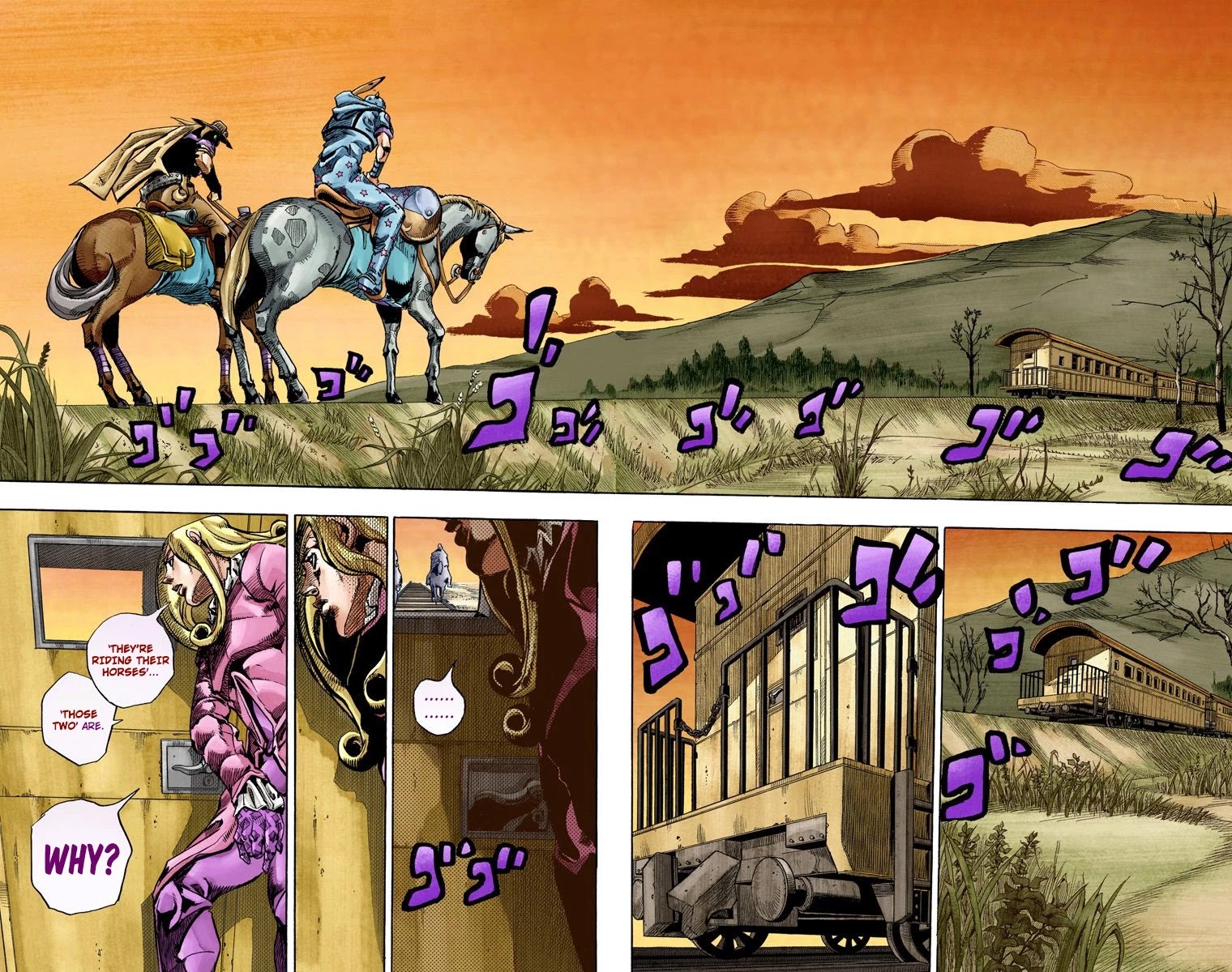 JoJo's Bizarre Adventure Part 7 - Steel Ball Run (Official Colored) Chapter 80 page 8 - Chapter 80: D4C Part 13 -Love Train-