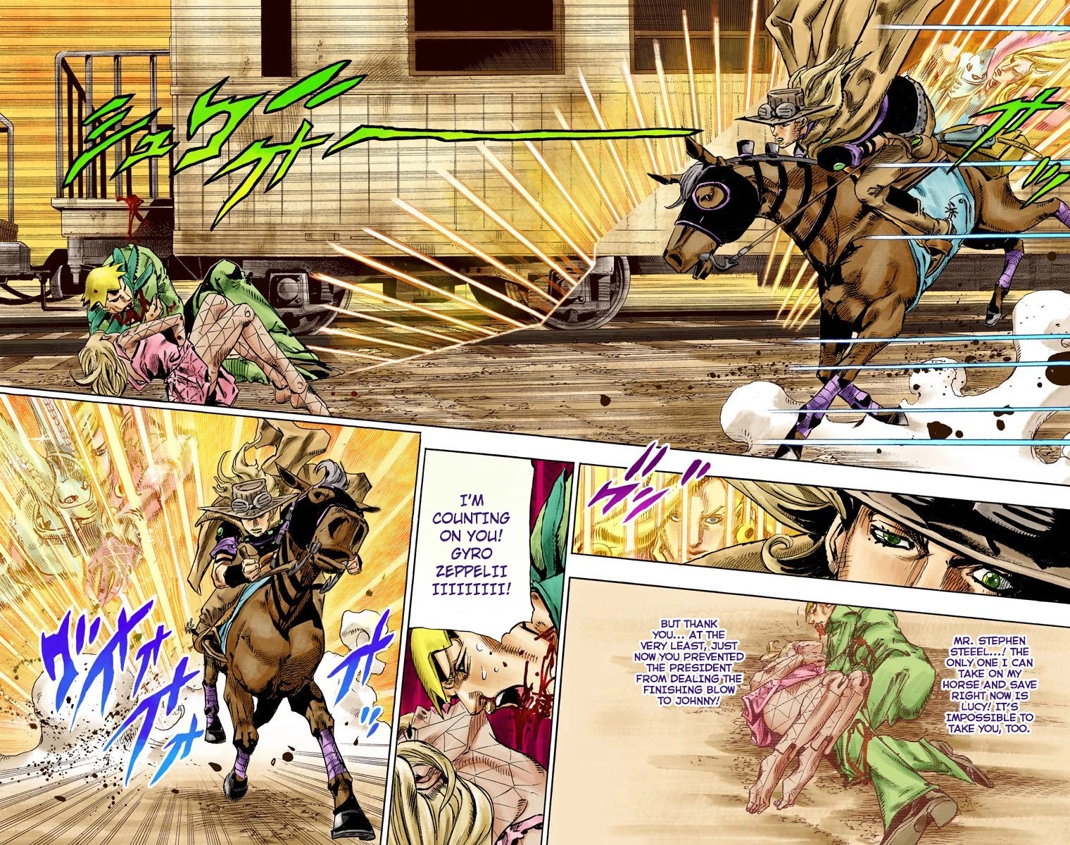 JoJo's Bizarre Adventure Part 7 - Steel Ball Run (Official Colored) Chapter 81 page 23 - Chapter 81: D4C Part 14 -Love Train-