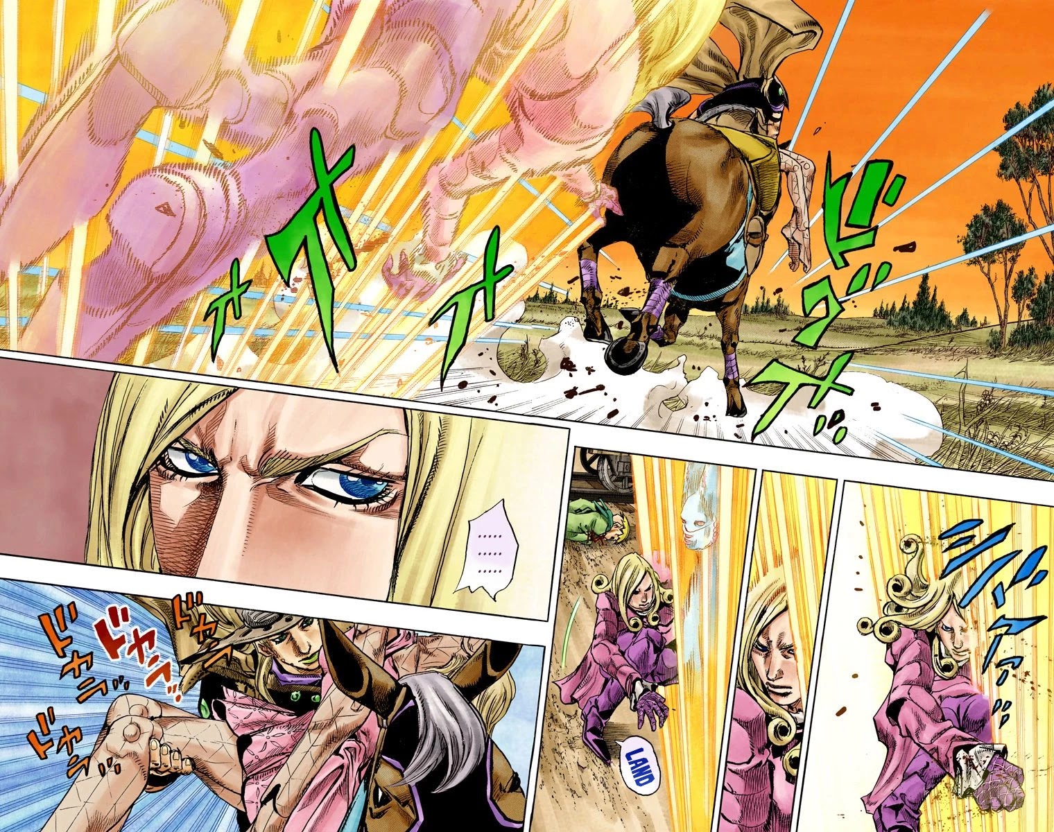 JoJo's Bizarre Adventure Part 7 - Steel Ball Run (Official Colored) Chapter 81 page 25 - Chapter 81: D4C Part 14 -Love Train-