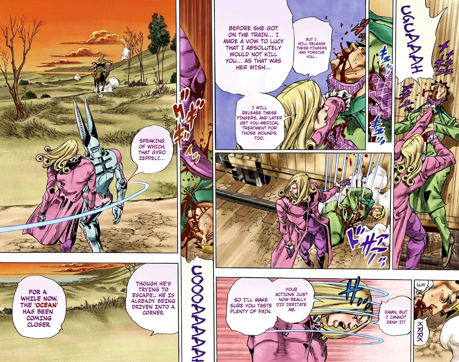 JoJo's Bizarre Adventure Part 7 - Steel Ball Run (Official Colored) Chapter 81 page 28 - Chapter 81: D4C Part 14 -Love Train-